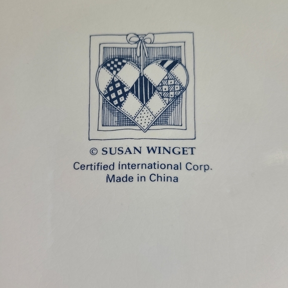 Vintage Susan Winget Deep Dish Harvest Fair Pie Plate Country Apples - Picture 3 of 5